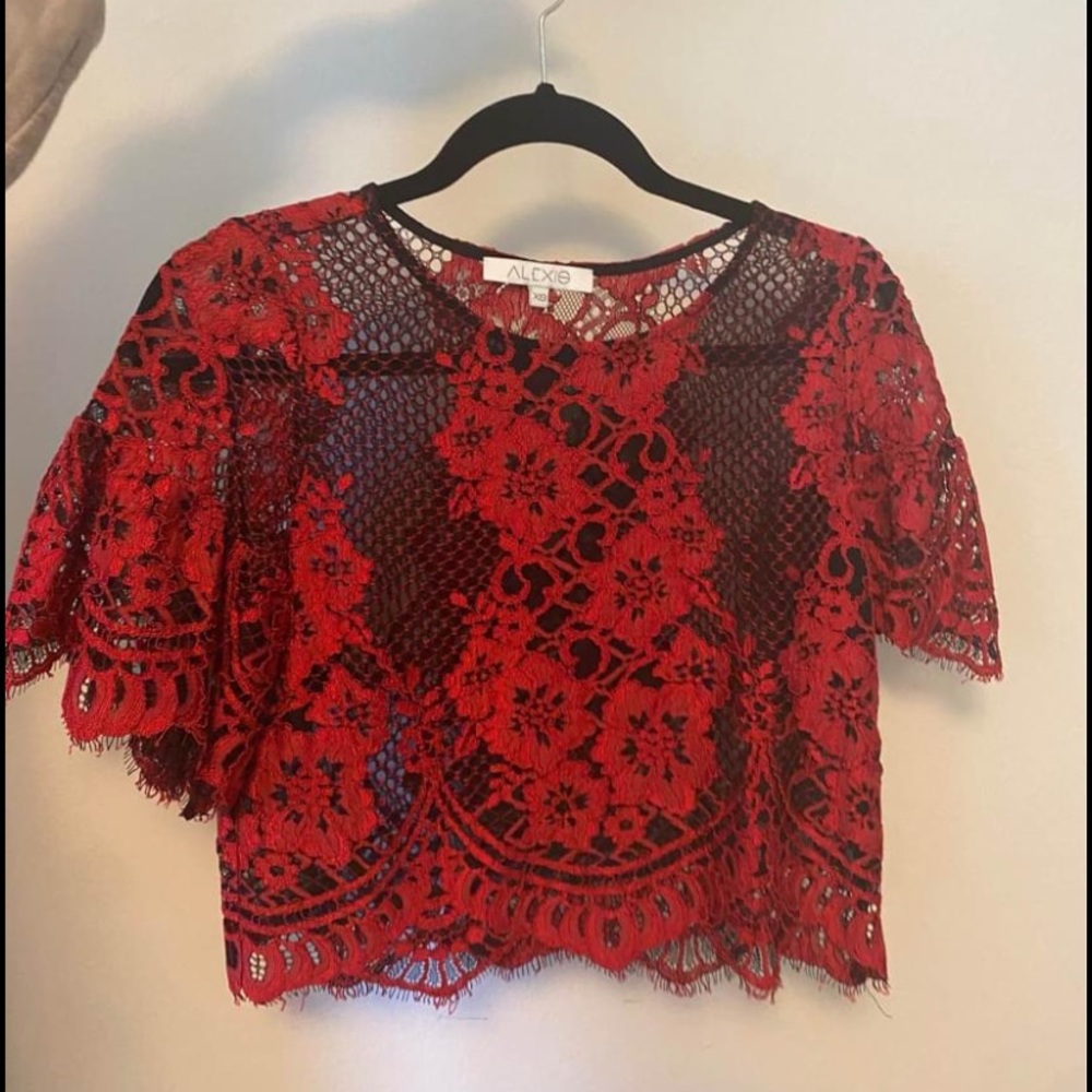 Alexis Lace Crop Top